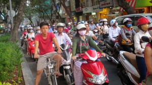 Busy Saigon traffic