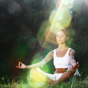 Highly sensitive person practicing meditation 